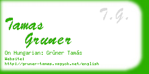 tamas gruner business card